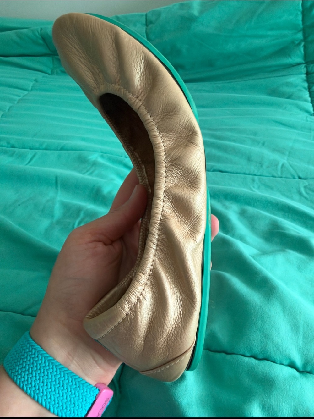 GUC Metallic Champagne Tieks (EXCLUSIVE 2016 Black Friday release), size 9 - Picture 9 of 14
